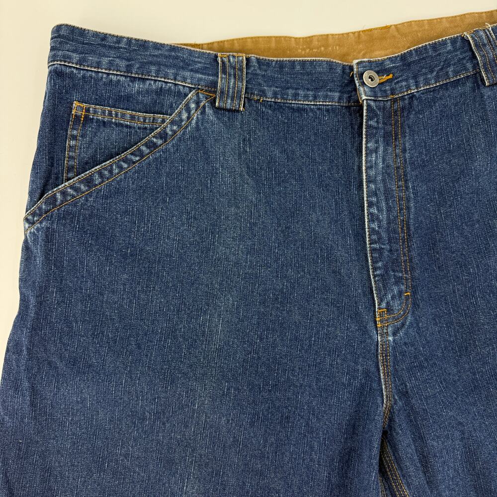 Duluth Trading Co, Men's 48 Denim Jean Carpenter Shorts Dark Wash 100% Cotton - Picture 2 of 7